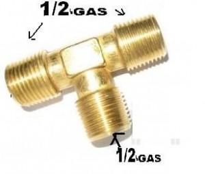 Tee Macho Rosca Gas 1/2