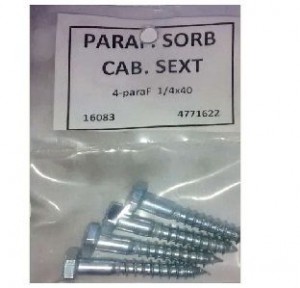 Kit Parafuso Ferro .1/4x40 Sextavado R-sorberba Inteira