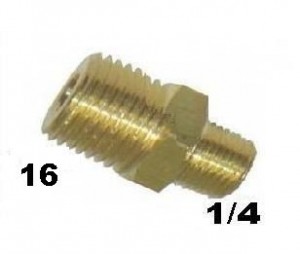 Niple Redutor Macho 16 X 1/4