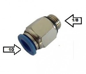 Conector Macho .10x 1/8ou10m Inst Plas