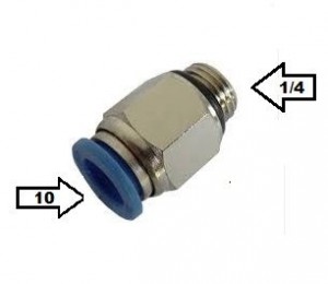 Conector Macho .10x1/4 Instant Plastico